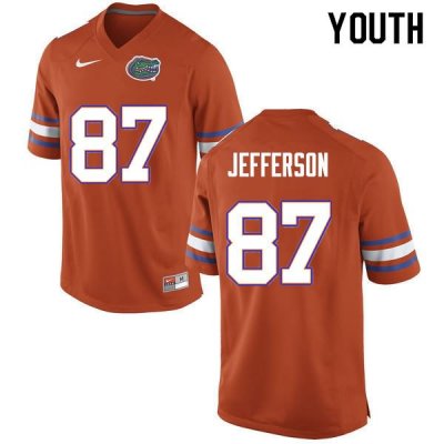 Youth Florida Gators #87 Van Jefferson NCAA Nike Orange Authentic Stitched College Football Jersey DPB0462RN